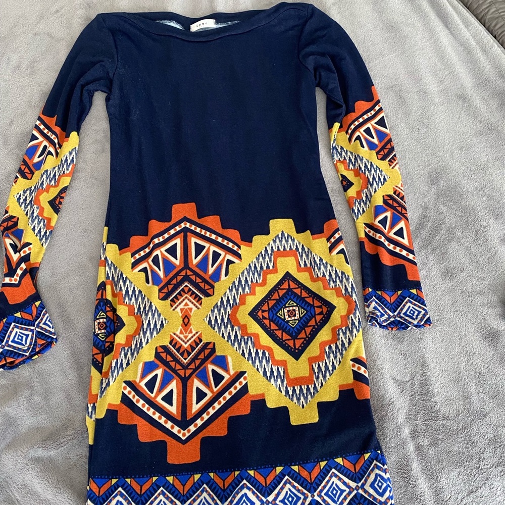 Navy Aztec dress